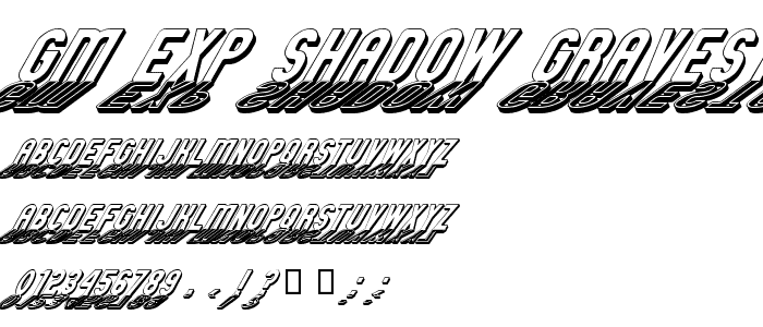 GM Exp Shadow Gravestone2 font